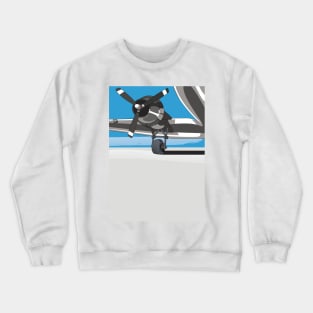 Vintage Propeller Plane Crewneck Sweatshirt